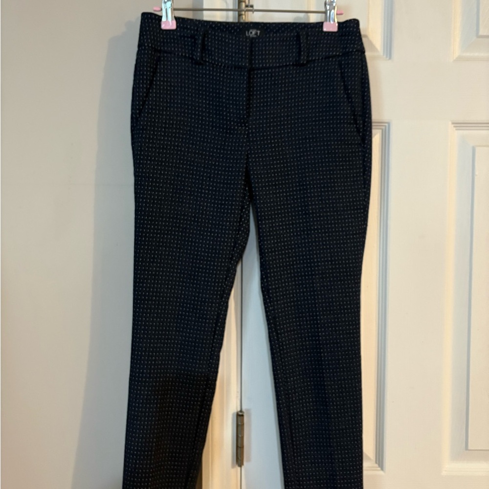 LOFT Dark Blue Speckled Skinny Pants
